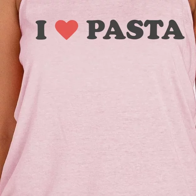 I Heart Pasta Women's Knotted Racerback Tank