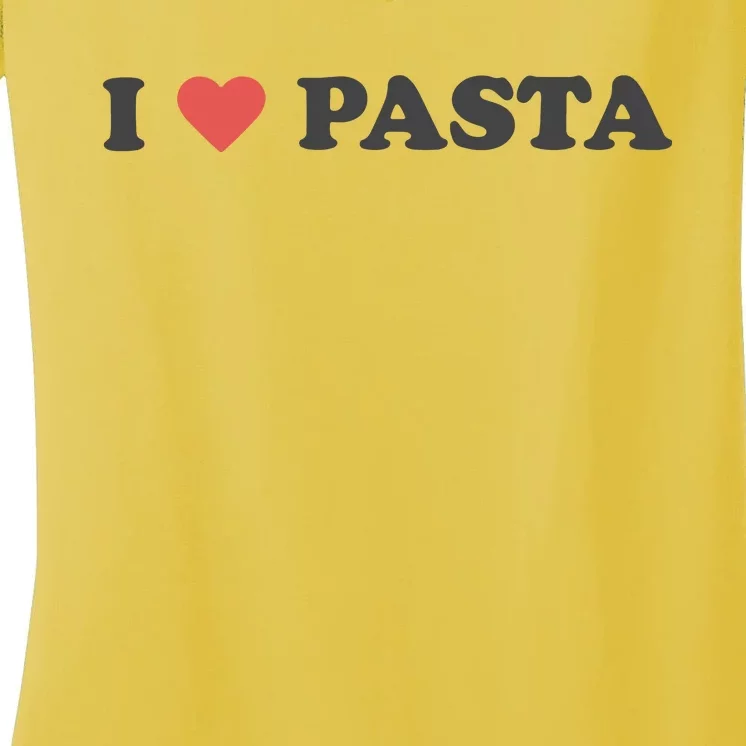 I Heart Pasta Women's V-Neck T-Shirt