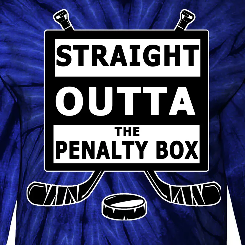 Ice Hockey Player Straight Outta The Penalty Box Tie-Dye Long Sleeve Shirt