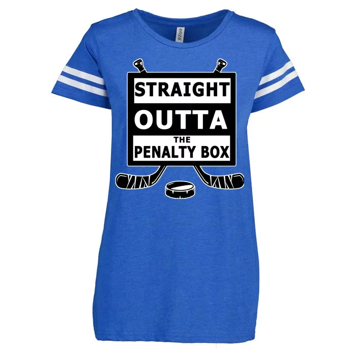 Ice Hockey Player Straight Outta The Penalty Box Enza Ladies Jersey Football T-Shirt