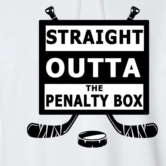 Ice Hockey Player Straight Outta The Penalty Box Garment-Dyed Fleece Hoodie