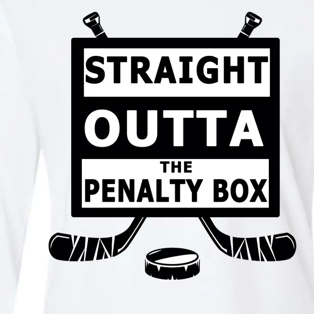 Ice Hockey Player Straight Outta The Penalty Box Womens Cotton Relaxed Long Sleeve T-Shirt