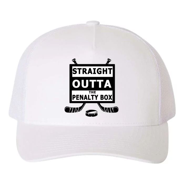 Ice Hockey Player Straight Outta The Penalty Box Yupoong Adult 5-Panel Trucker Hat