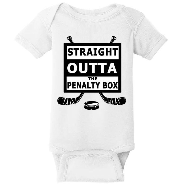 Ice Hockey Player Straight Outta The Penalty Box Baby Bodysuit