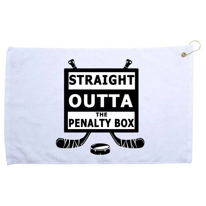 Ice Hockey Player Straight Outta The Penalty Box Grommeted Golf Towel