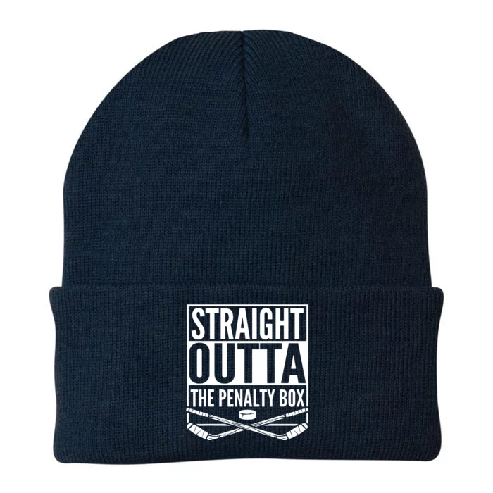 Ice Hockey Player Gift Straight Outta The Penalty Box Knit Cap Winter Beanie