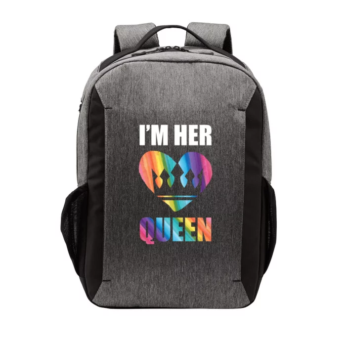 I'm Her Queen Valentine's Day Lesbian Bi Lgbt Friend Tee Gift Vector Backpack