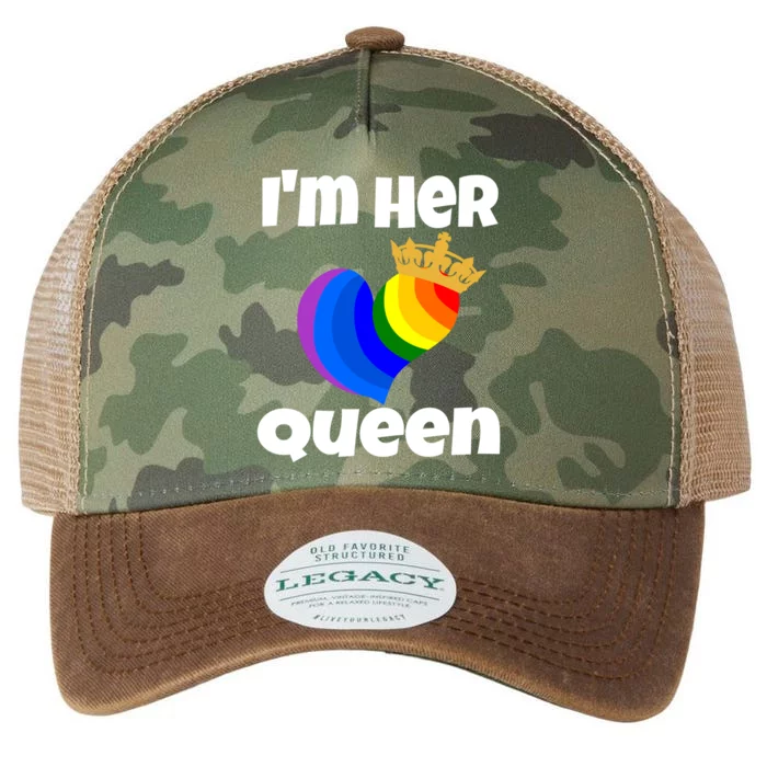 I'm Her Queen Lgbtq Valentines Day Matching Couple Funny Gift Legacy Tie Dye Trucker Hat