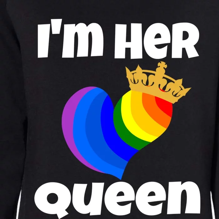 I'm Her Queen Lgbtq Valentines Day Matching Couple Funny Gift Womens California Wash Sweatshirt