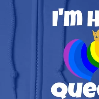 I'm Her Queen Lgbtq Valentines Day Matching Couple Funny Gift Full Zip Hoodie