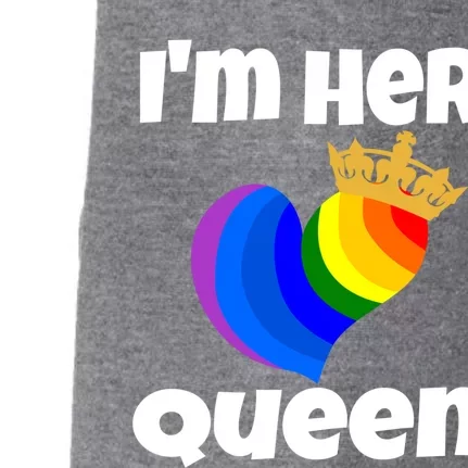 I'm Her Queen Lgbtq Valentines Day Matching Couple Funny Gift Doggie 3-End Fleece Hoodie