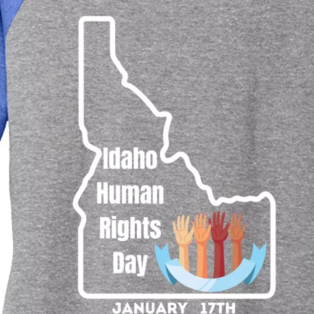 Idaho Hu Rights Day January 17th Gift Women's Tri-Blend 3/4-Sleeve Raglan Shirt