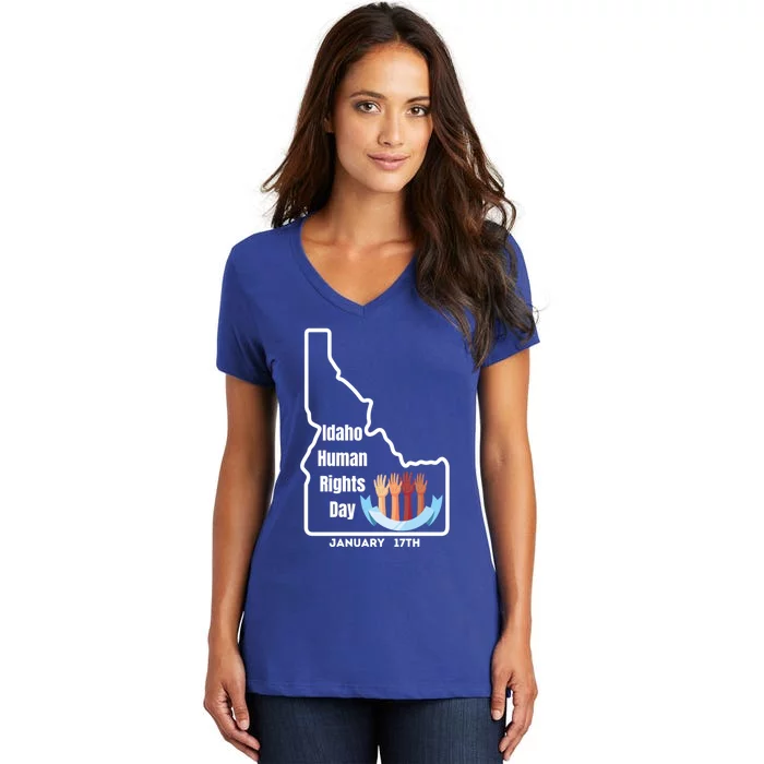 Idaho Hu Rights Day January 17th Gift Women's V-Neck T-Shirt