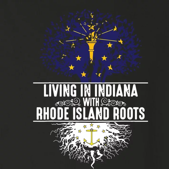 Indiana Home Rhode Island Roots State Tree Flag Gift Toddler Long Sleeve Shirt