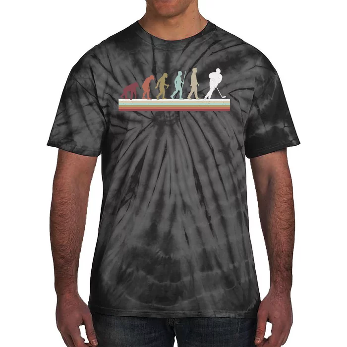 Ice Hockey Retro Evolution For Hockey Player Tie-Dye T-Shirt