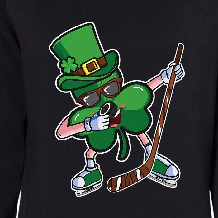 Ice Hockey St Patricks Day Hockey Shamrock Funny Womens California Wash Sweatshirt