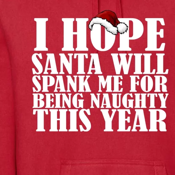 I Hope Santa Will Spank Me For Being Naughty This Year Premium Hoodie