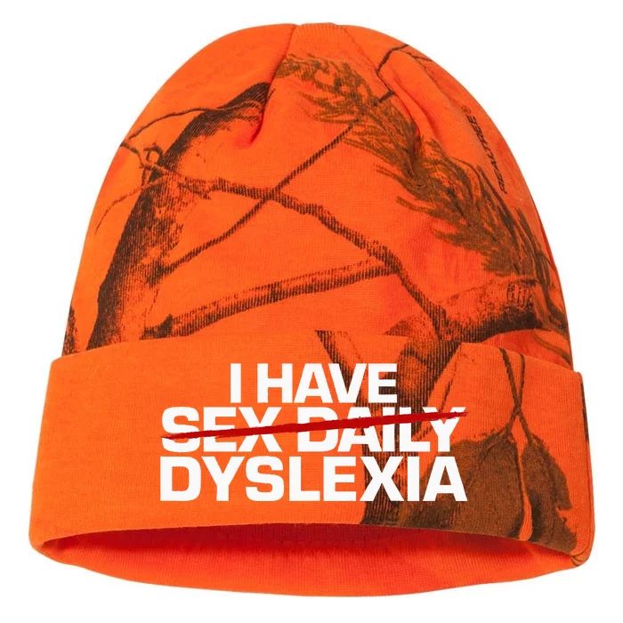 I Have Sex Daily Funny Dyslexia Kati - 12in Camo Beanie