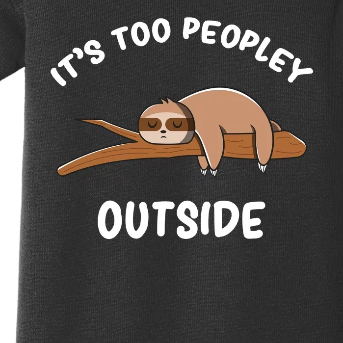 Introvert Humor Sloth Antisocial Sarcasm Baby Bodysuit