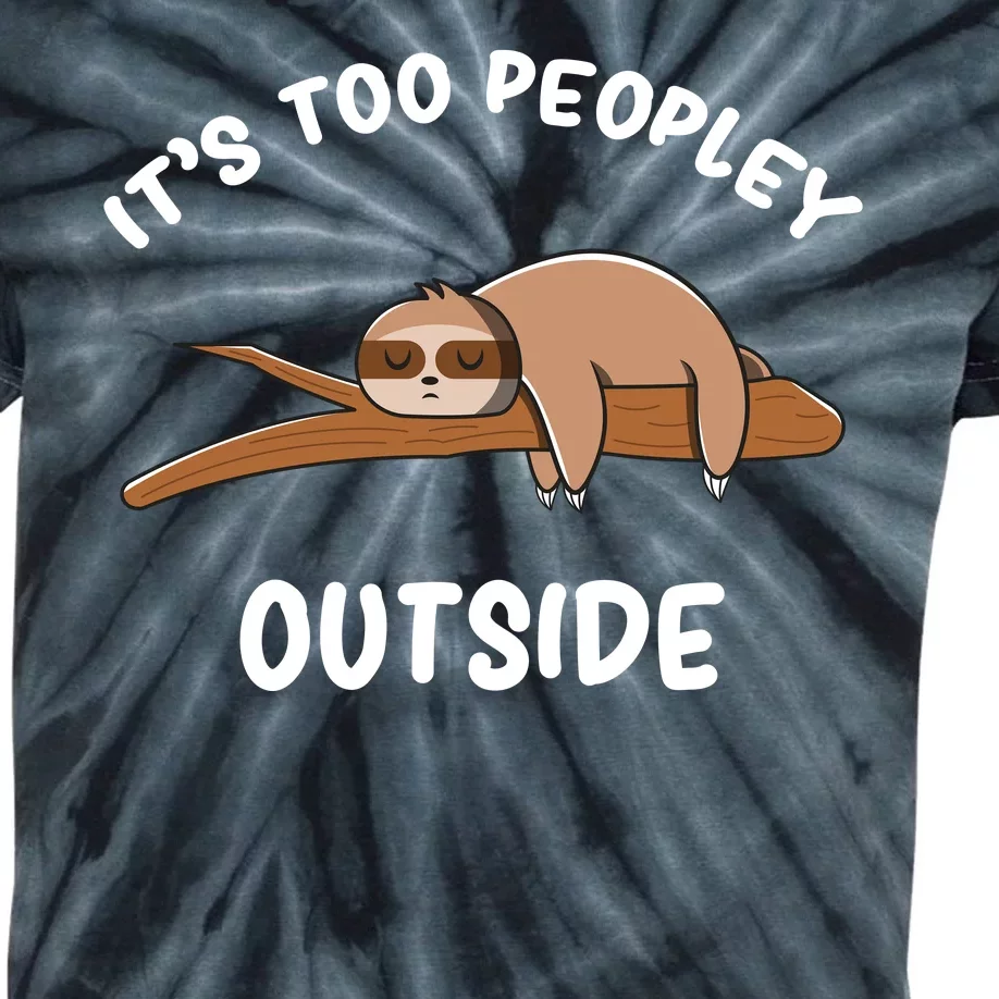 Introvert Humor Sloth Antisocial Sarcasm Kids Tie-Dye T-Shirt