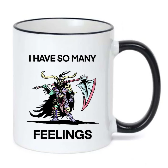 I Have So Many Feelings Black Color Changing Mug