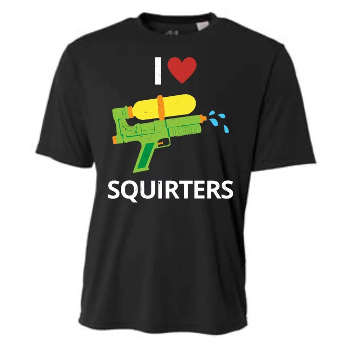 I Heart Squirters Funny Water Gun Cooling Performance Crew T-Shirt