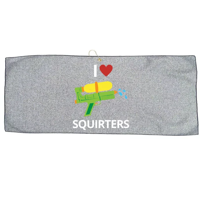 I Heart Squirters Funny Water Gun Large Microfiber Waffle Golf Towel