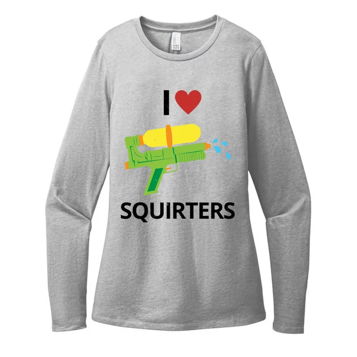 I Heart Squirters Funny Water Gun Womens CVC Long Sleeve Shirt