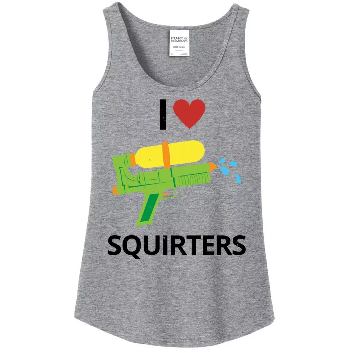 I Heart Squirters Funny Water Gun Ladies Essential Tank