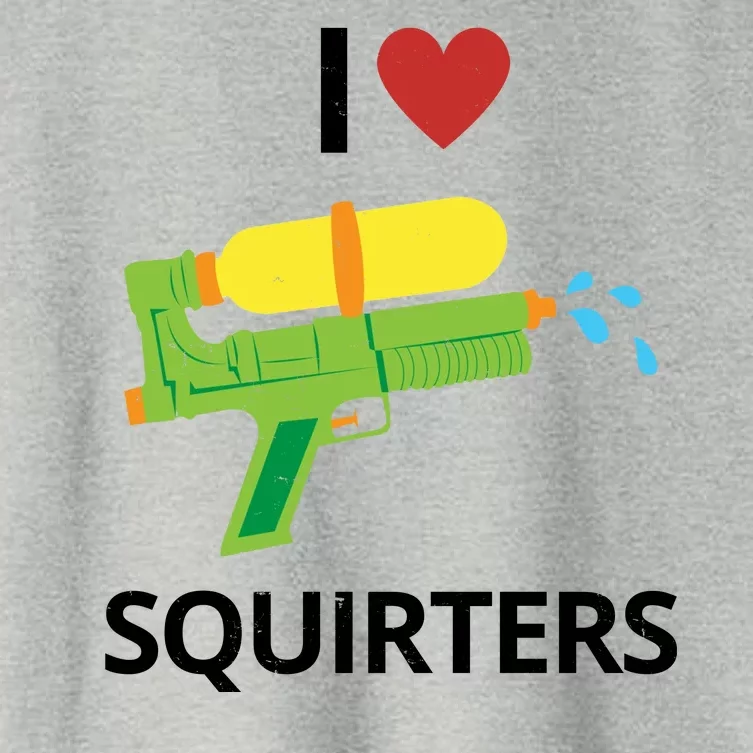 I Heart Squirters Funny Water Gun Women's Crop Top Tee