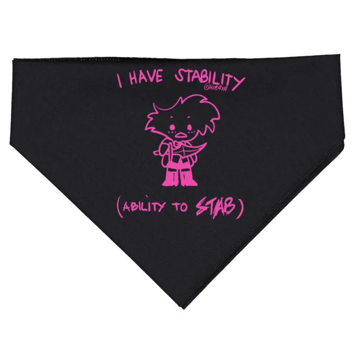 I Have Stability Ability To Stab Angel Dust Fanart USA-Made Doggie Bandana