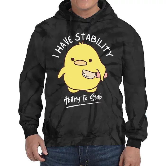 I Have Stability Ability To Stab Funny Halloween Tie Dye Hoodie