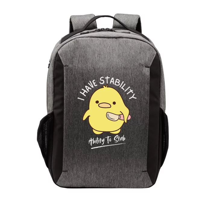 I Have Stability Ability To Stab Funny Halloween Vector Backpack