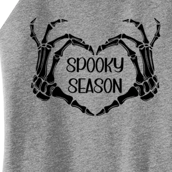 I Heart Spooky Season Halloween Skeleton Heart Hands Gift Women’s Perfect Tri Rocker Tank