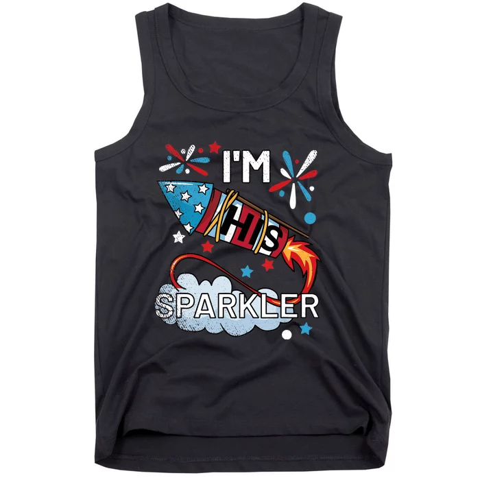 I'm His Sparkler July 4th His And Hers Matching Couples Cute Tank Top