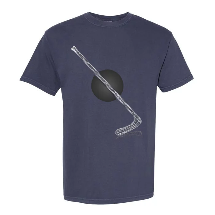 Ice Hockey Stick Player Gift Garment-Dyed Heavyweight T-Shirt