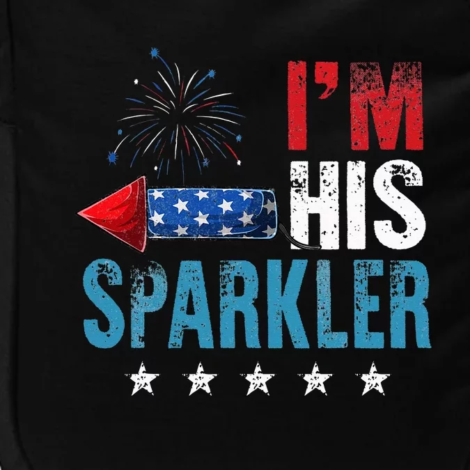 I'm His Sparkler His And Her 4th Of July Matching Couples Impact Tech Backpack