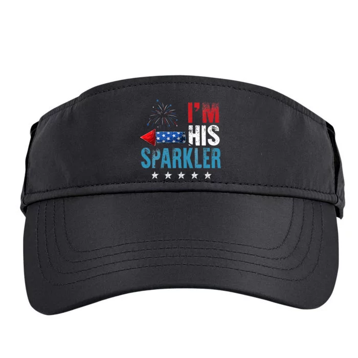 I'm His Sparkler His And Her 4th Of July Matching Couples Adult Drive Performance Visor