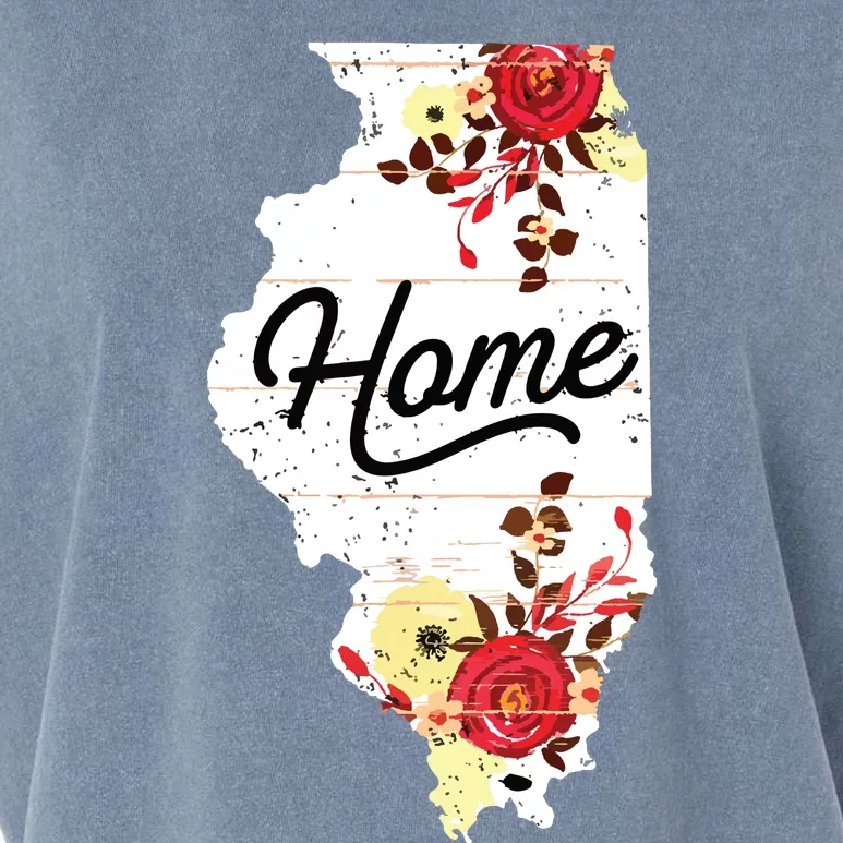 Illinois Home Shirts For Women Floral Illinois Garment-Dyed Women's Muscle Tee