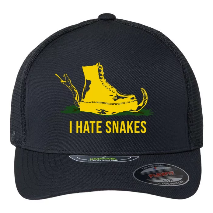 I Hate Snakes Don't Thread On Me Flag Flexfit Unipanel Trucker Cap