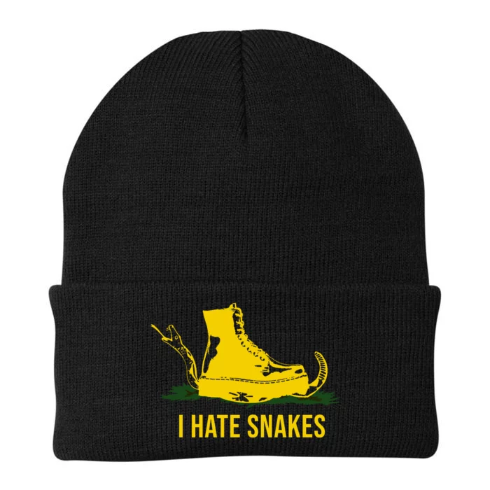 I Hate Snakes Don't Thread On Me Flag Knit Cap Winter Beanie