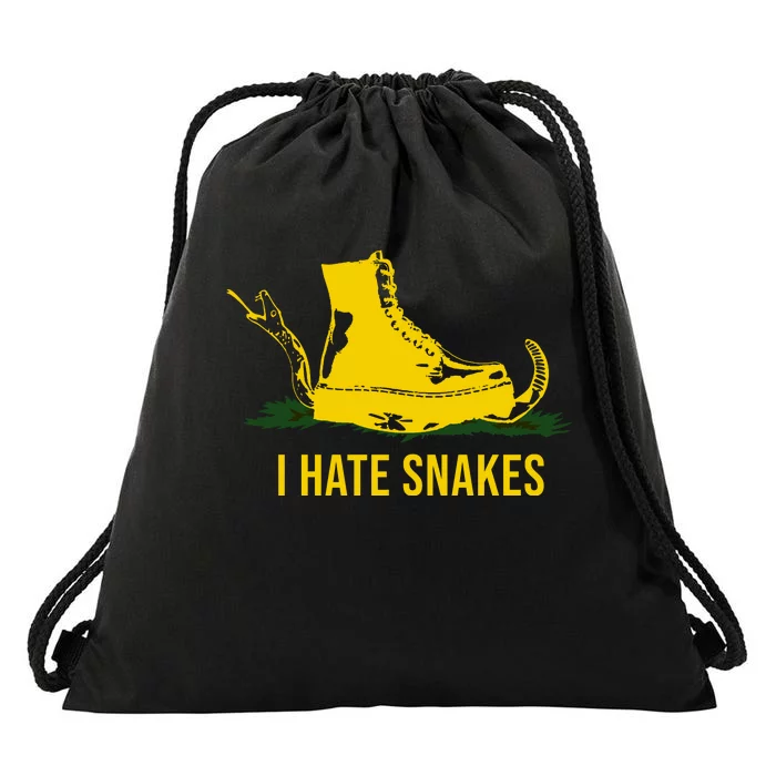 I Hate Snakes Don't Thread On Me Flag Drawstring Bag