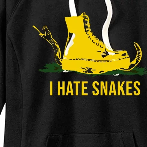 I Hate Snakes Don't Thread On Me Flag Women's Fleece Hoodie