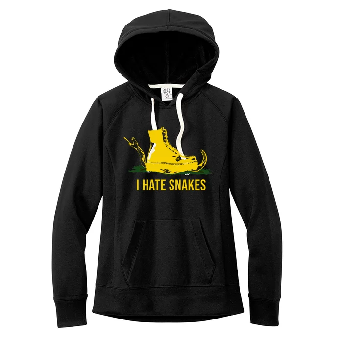 I Hate Snakes Don't Thread On Me Flag Women's Fleece Hoodie