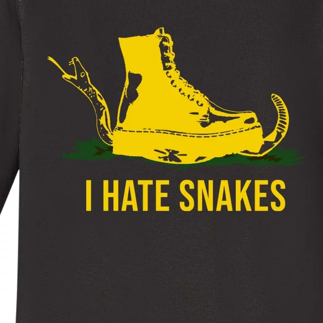 I Hate Snakes Don't Thread On Me Flag Baby Long Sleeve Bodysuit