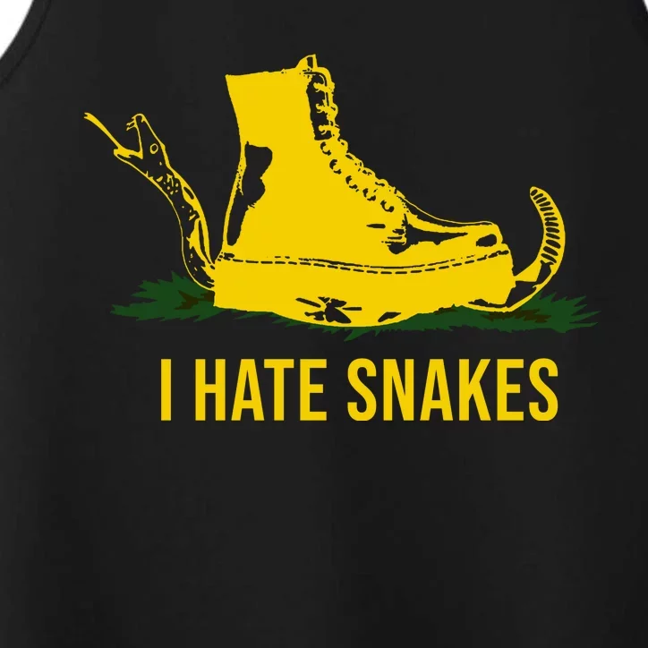 I Hate Snakes Don't Thread On Me Flag Performance Tank