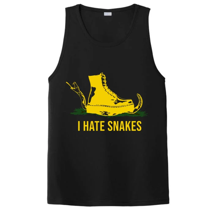 I Hate Snakes Don't Thread On Me Flag Performance Tank