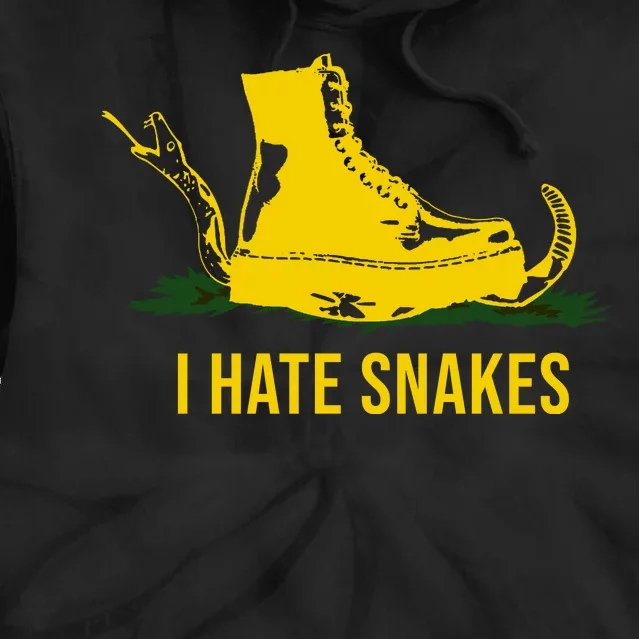 I Hate Snakes Don't Thread On Me Flag Tie Dye Hoodie