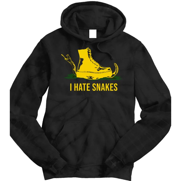 I Hate Snakes Don't Thread On Me Flag Tie Dye Hoodie