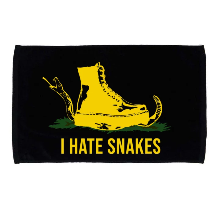 I Hate Snakes Don't Thread On Me Flag Microfiber Hand Towel